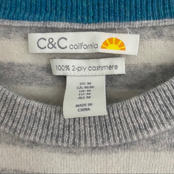 100% Cashmere C & C California stripe sweater - Picture 6 of 6